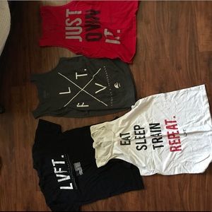 LVFT gym shirt and tanks